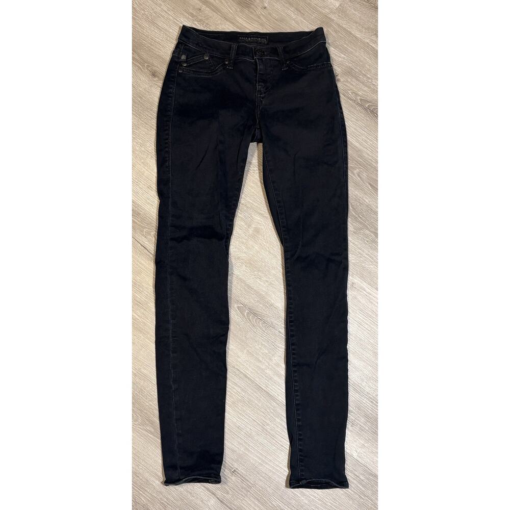 Rock & Republic Jeans Women's 2M Kashmiere Skinny Black Denim Pants